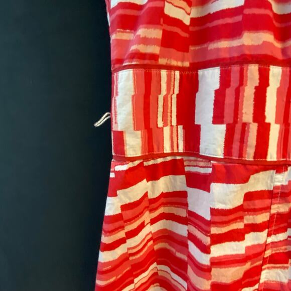 Roz & Ali Sleeveless Fit and Flare Curvy Swing Dress Women Plus 24W Pink & White - Picture 5 of 7